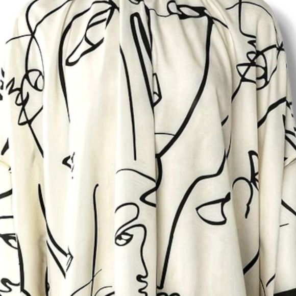 Abstract Face Print Women's Top - Picture 5 of 14